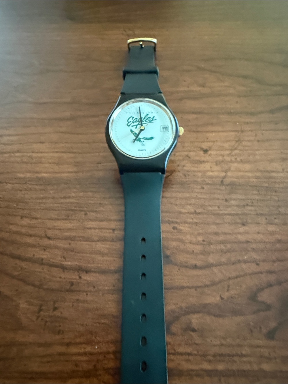 Eagles Black Dress Watch with Logo Dial